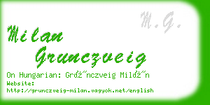 milan grunczveig business card